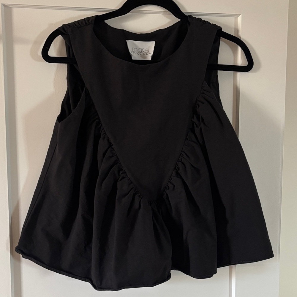 Anthropologie Mare Mare Black Sleeveless Top